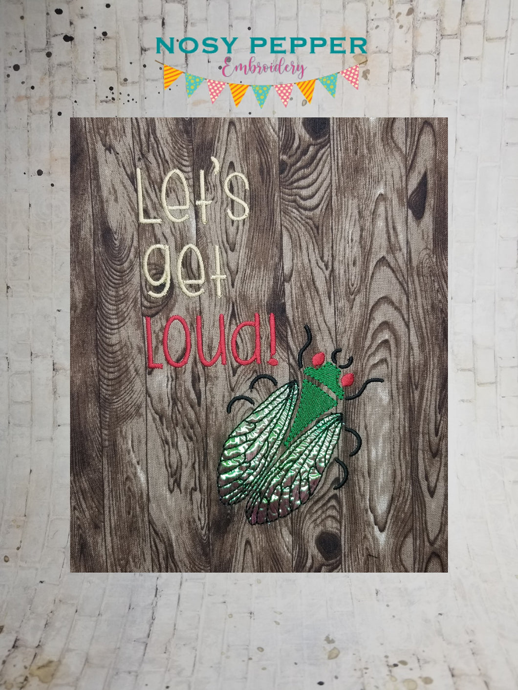 Let's get loud machine embroidery design (5 sizes included) DIGITAL DOWNLOAD