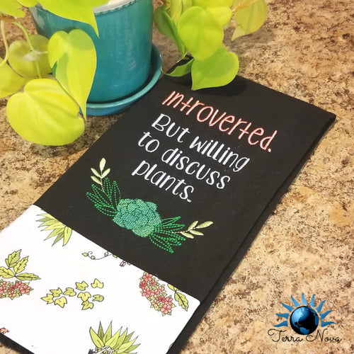 Introverted but willing to discuss plants machine embroidery design (5 sizes included) DIGITAL DOWNLOAD