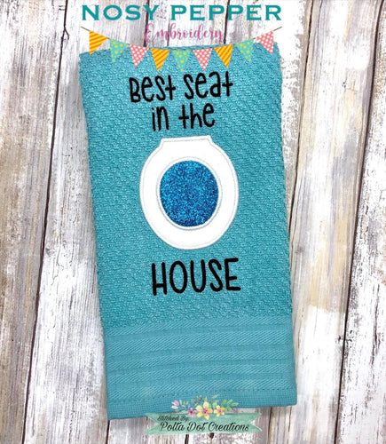 Best seat in the house applique machine embroidery design (5 sizes included) DIGITAL DOWNLOAD