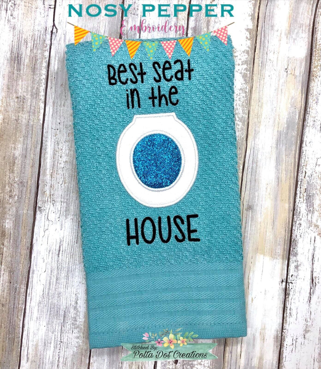 Best seat in the house applique machine embroidery design (5 sizes included) DIGITAL DOWNLOAD