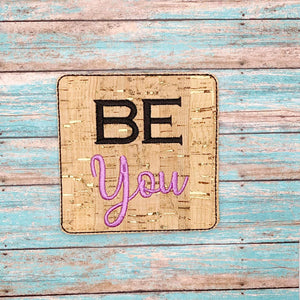 Be coaster set (set of 4 designs) machine embroidery design DIGITAL DOWNLOAD