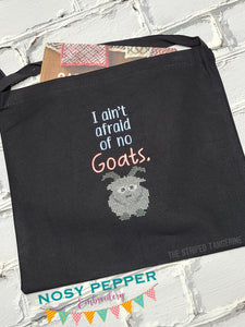 I ain't afraid of no goats machine embroidery design (4 sizes included) DIGITAL DOWNLOAD