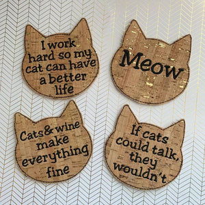Cat Coaster set of 4 machine embroidery designs (DIGITAL DOWNLOAD)