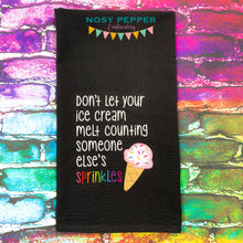 Load image into Gallery viewer, Sprinkles ice cream applique machine embroidery design (4 sizes included) DIGITAL DOWNLOAD