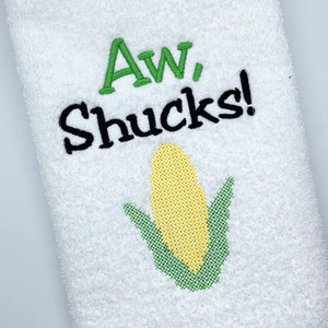 Aw, Shucks! machine embroidery design (5 sizes included) DIGITAL DOWNLOAD