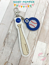 Load image into Gallery viewer, Baseball sketchy snap tab and charm set (single &amp; Multi files included) machine embroidery design DIGITAL DOWNLOAD