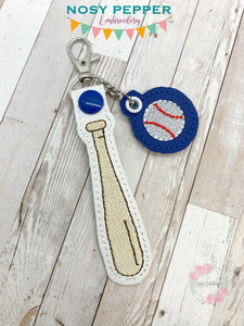 Baseball sketchy snap tab and charm set (single & Multi files included) machine embroidery design DIGITAL DOWNLOAD