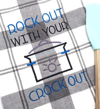 Load image into Gallery viewer, Rock out with your crock out applique machine embroidery design (5 sizes included) DIGITAL DOWNLOAD