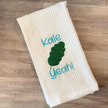 Load image into Gallery viewer, Kale Yeah! applique machine embroidery design (5 sizes included) DIGITAL DOWNLOAD
