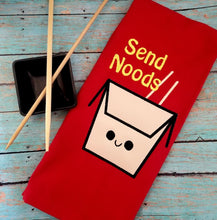 Load image into Gallery viewer, Send Noods applique machine embroidery design (5 sizes included) DIGITAL DOWNLOAD