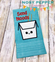 Load image into Gallery viewer, Send Noods applique machine embroidery design (5 sizes included) DIGITAL DOWNLOAD