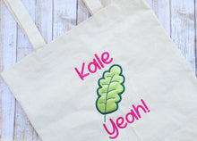 Load image into Gallery viewer, Kale Yeah! applique machine embroidery design (5 sizes included) DIGITAL DOWNLOAD