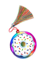Load image into Gallery viewer, Pride Donut applique bookmark design 4x4 machine embroidery design DIGITAL DOWNLOAD