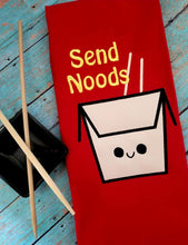Load image into Gallery viewer, Send Noods applique machine embroidery design (5 sizes included) DIGITAL DOWNLOAD