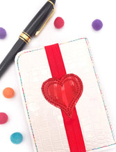 Load image into Gallery viewer, Pride Rainbow notebook cover (2 sizes available) machine embroidery design DIGITAL DOWNLOAD