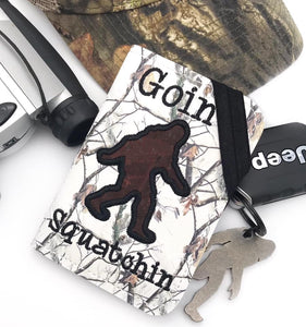 Goin' Squatchin notebook cover (2 sizes available) machine embroidery design DIGITAL DOWNLOAD