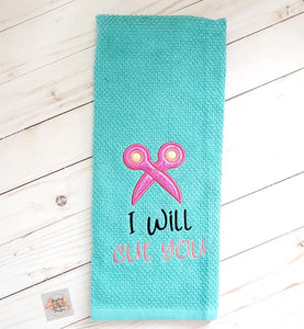 I will cut you scissors applique machine embroidery design (5 sizes included) DIGITAL DOWNLOAD