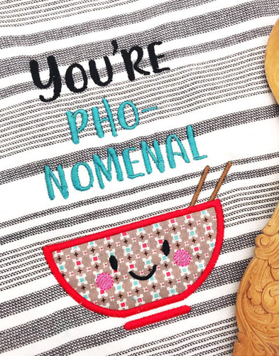 You're pho-nomenal applique design (5 sizes included) machine embroidery design DIGITAL DOWNLOAD