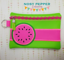 Load image into Gallery viewer, Applique Watermelon ITH Bag (4 sizes available) machine embroidery design DIGITAL DOWNLOAD