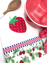 Load image into Gallery viewer, Strawberry Applique Set (includes 7 designs) machine embroidery design DIGITAL DOWNLOAD