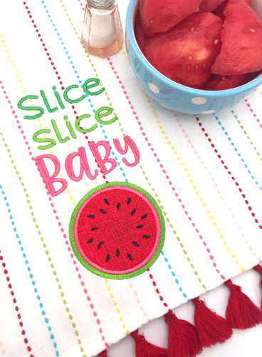 Slice slice Baby applique machine embroidery design (5 sizes included) DIGITAL DOWNLOAD