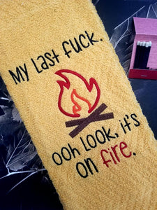 My last f*ck embroidery design (5 sizes included) machine embroidery design DIGITAL DOWNLOAD