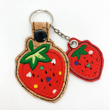 Load image into Gallery viewer, Strawberry Applique Set (includes 7 designs) machine embroidery design DIGITAL DOWNLOAD
