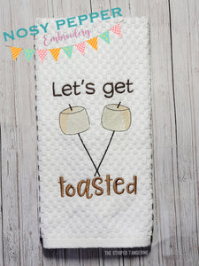 Let's get toasted machine embroidery design (4 sizes included) DIGITAL DOWNLOAD