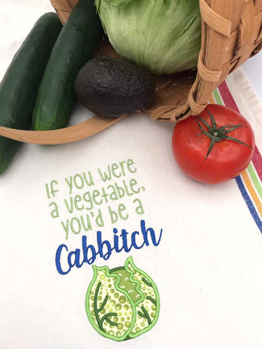Cabb*tch applique machine embroidery design (4 sizes included) DIGITAL DOWNLOAD