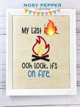 Load image into Gallery viewer, My last f*ck embroidery design (5 sizes included) machine embroidery design DIGITAL DOWNLOAD