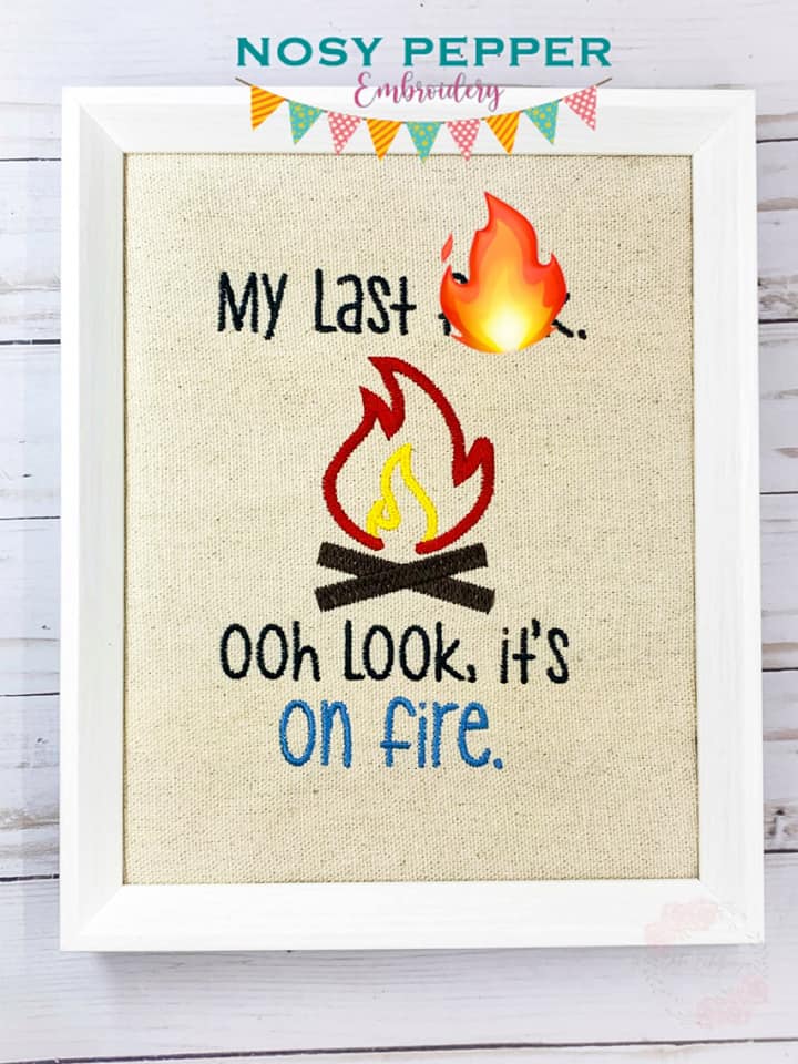 My last f*ck embroidery design (5 sizes included) machine embroidery design DIGITAL DOWNLOAD