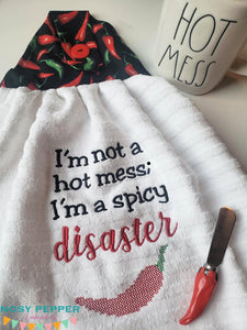 Spicy disaster machine embroidery design (4 sizes included) DIGITAL DOWNLOAD