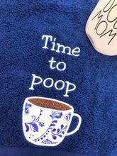 Load image into Gallery viewer, Time to poop applique embroidery Design (5 sizes included) machine embroidery design DIGITAL DOWNLOAD