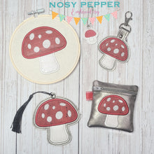 Load image into Gallery viewer, Toadstool applique set of 7 designs machine embroidery design DIGITAL DOWNLOAD