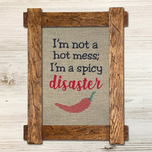 Load image into Gallery viewer, Spicy disaster machine embroidery design (4 sizes included) DIGITAL DOWNLOAD