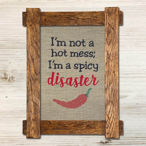 Spicy disaster machine embroidery design (4 sizes included) DIGITAL DOWNLOAD