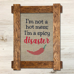 Spicy disaster machine embroidery design (4 sizes included) DIGITAL DOWNLOAD