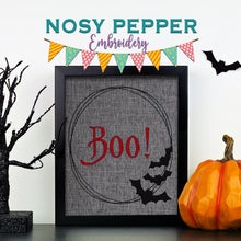 Load image into Gallery viewer, Boo! machine embroidery design (5 sizes included) DIGITAL DOWNLOAD