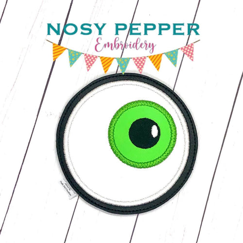 Eye Applique coaster machine embroidery design DIGITAL DOWNLOAD