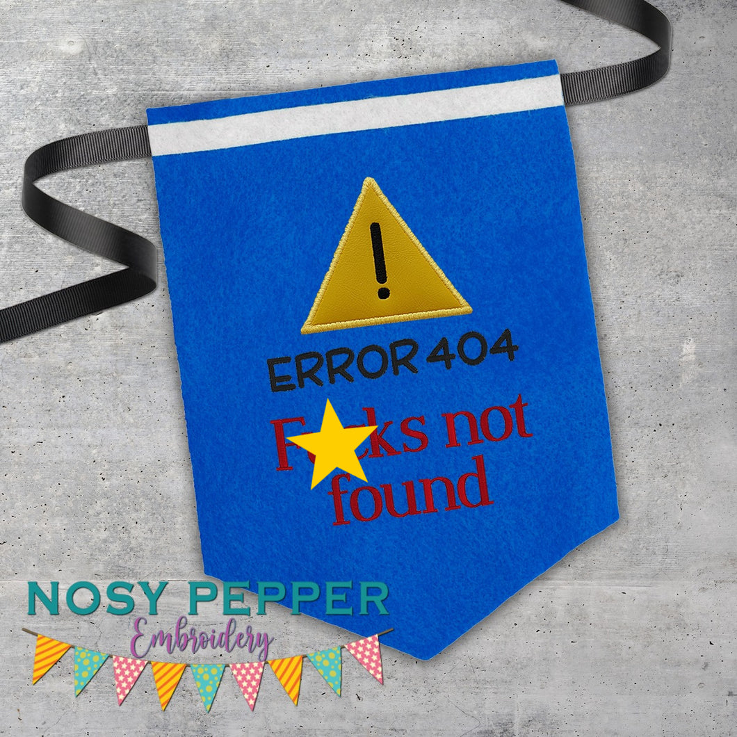 F*cks not found applique (4 sizes included) machine embroidery design DIGITAL DOWNLOAD