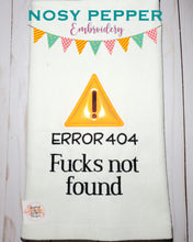 Load image into Gallery viewer, F*cks not found applique (4 sizes included) machine embroidery design DIGITAL DOWNLOAD