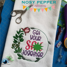 Load image into Gallery viewer, Get your sh*t together machine embroidery design (4 sizes included) DIGITAL DOWNLOAD