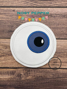 Eye Applique coaster machine embroidery design DIGITAL DOWNLOAD