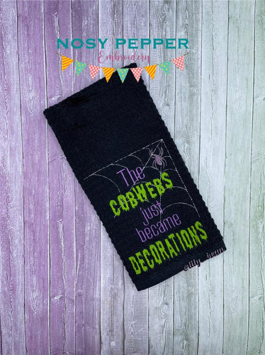 The cobwebs just became decorations (4 sizes included) machine embroidery design DIGITAL DOWNLOAD
