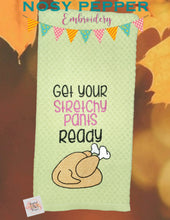 Load image into Gallery viewer, Get your stretchy pants ready machine embroidery design (4 sizes included) DIGITAL DOWNLOAD