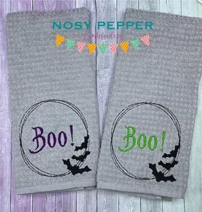 Boo! machine embroidery design (5 sizes included) DIGITAL DOWNLOAD