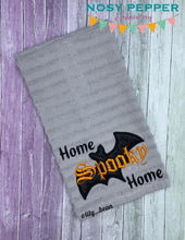 Load image into Gallery viewer, Home Spooky Home applique (4 sizes included) machine embroidery design DIGITAL DOWNLOAD