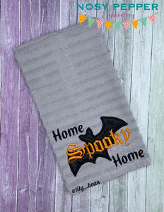 Home Spooky Home applique (4 sizes included) machine embroidery design DIGITAL DOWNLOAD