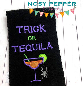 Trick or tequila applique (4 sizes included) machine embroidery design DIGITAL DOWNLOAD