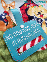 Load image into Gallery viewer, No one has died towel topper (5x7 &amp; 5x10 versions included) machine embroidery design DIGITAL DOWNLOAD